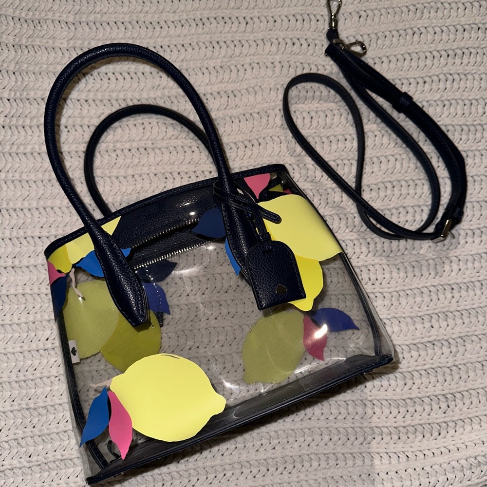 Kate Spade Eva Lemon Zest See Through Transparent hand bag